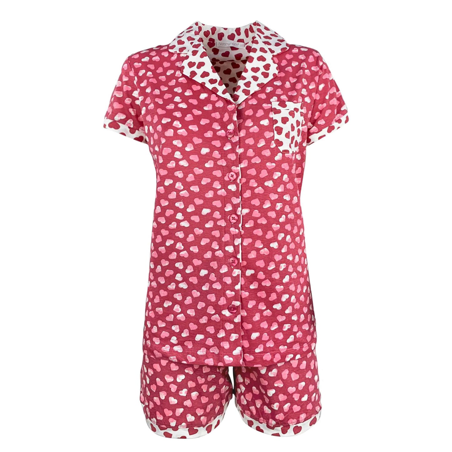 Pigiama corto donna primaverile Nottingham pantaloncino e camicetta 4183