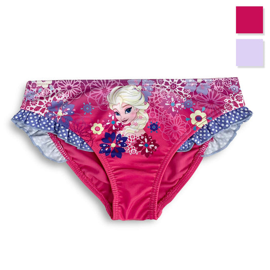 Costume da mare Disney Frozen ufficiale per bambina slip con volant piscina 4207