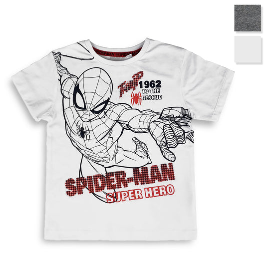 Maglietta Marvel Spiderman t-shirt bambino mezze maniche in cotone estivo 4214