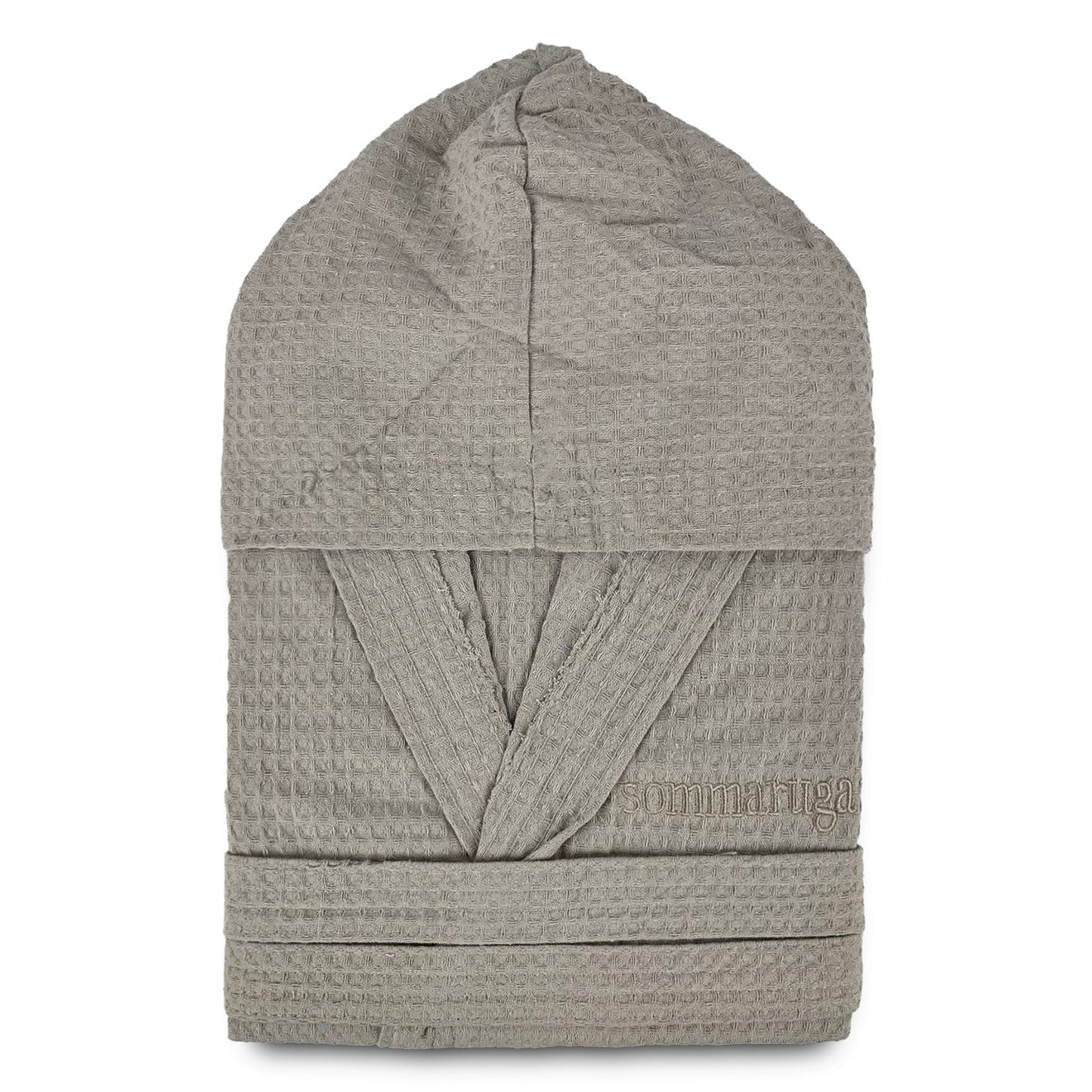 Accappatoio nido d'ape unisex uomo donna Sommaruga 350gr tasche e cappuccio 4219