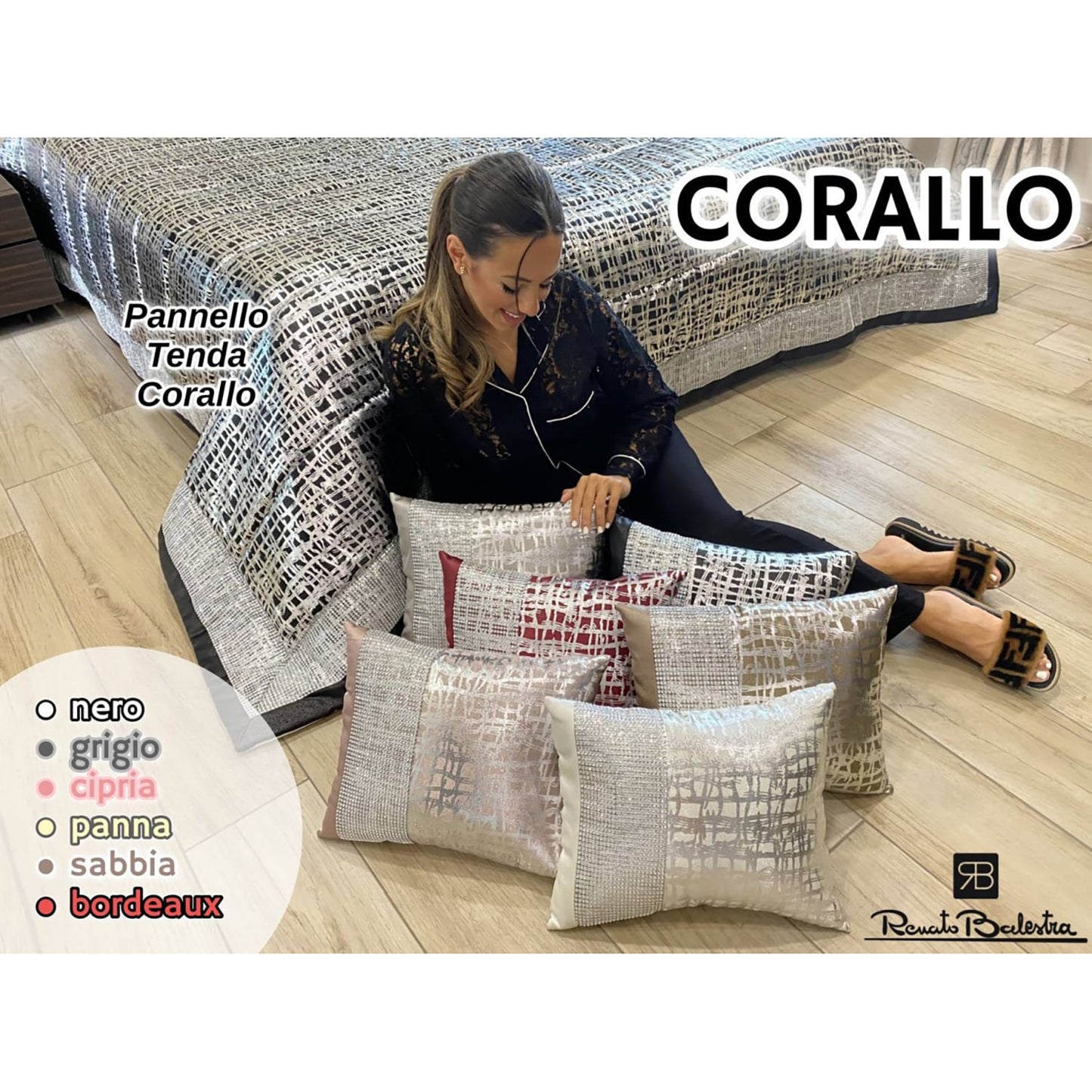 Trapunta piumone invernale matrimoniale con mylar Renato Balestra Corallo 4285