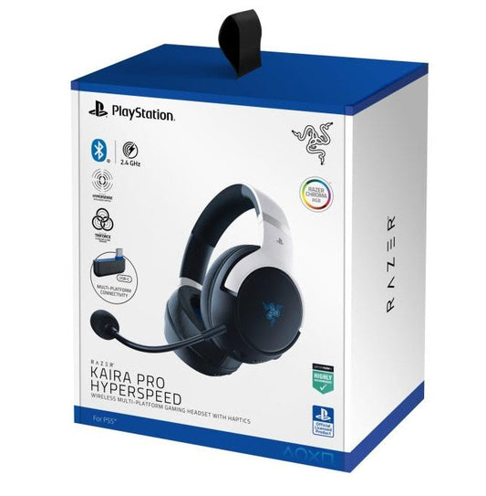 Razer Kaira Hyperspeed Headphones Sony PS5 Wireless Playstation 5 Pulse 3D White