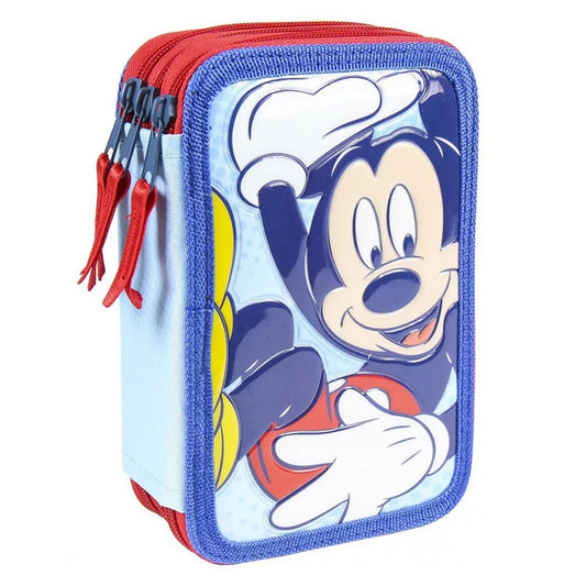 Astuccio borsello scuola Disney Mickey Mouse colori Giotto 3 scomparti 4325