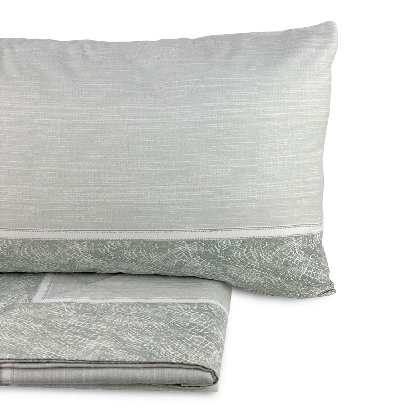 Completo lenzuola in flanella di cotone singolo Biancaluna 1 piazza 4362