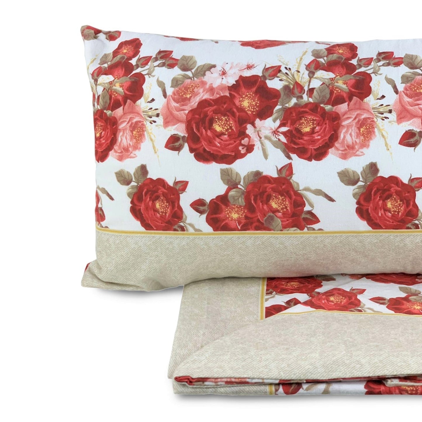 Completo lenzuola in flanella di cotone matrimoniale Biancaluna 2 piazze 4363