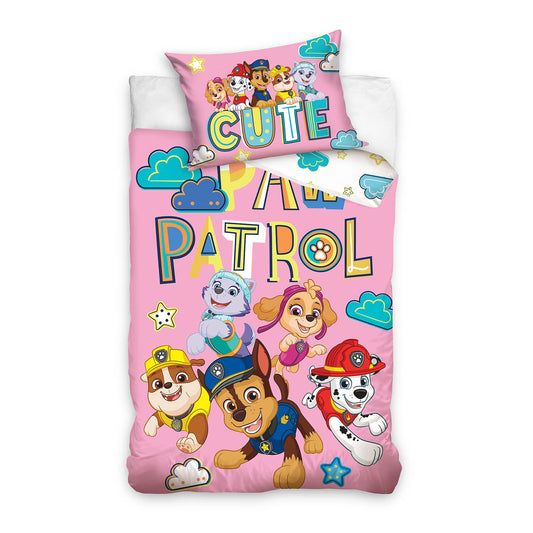 Set lettino culla copripiumino + federa ufficiale Paw Patrol 100% cotone 4390