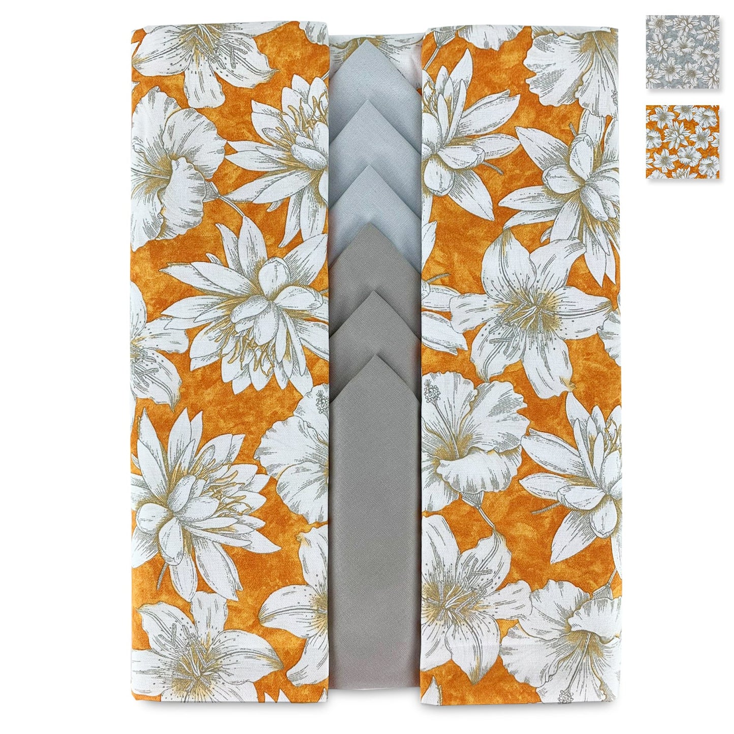 Servizio da tavola Vingi 18 posti tovaglia + tovaglioli stampato Fiori 4426