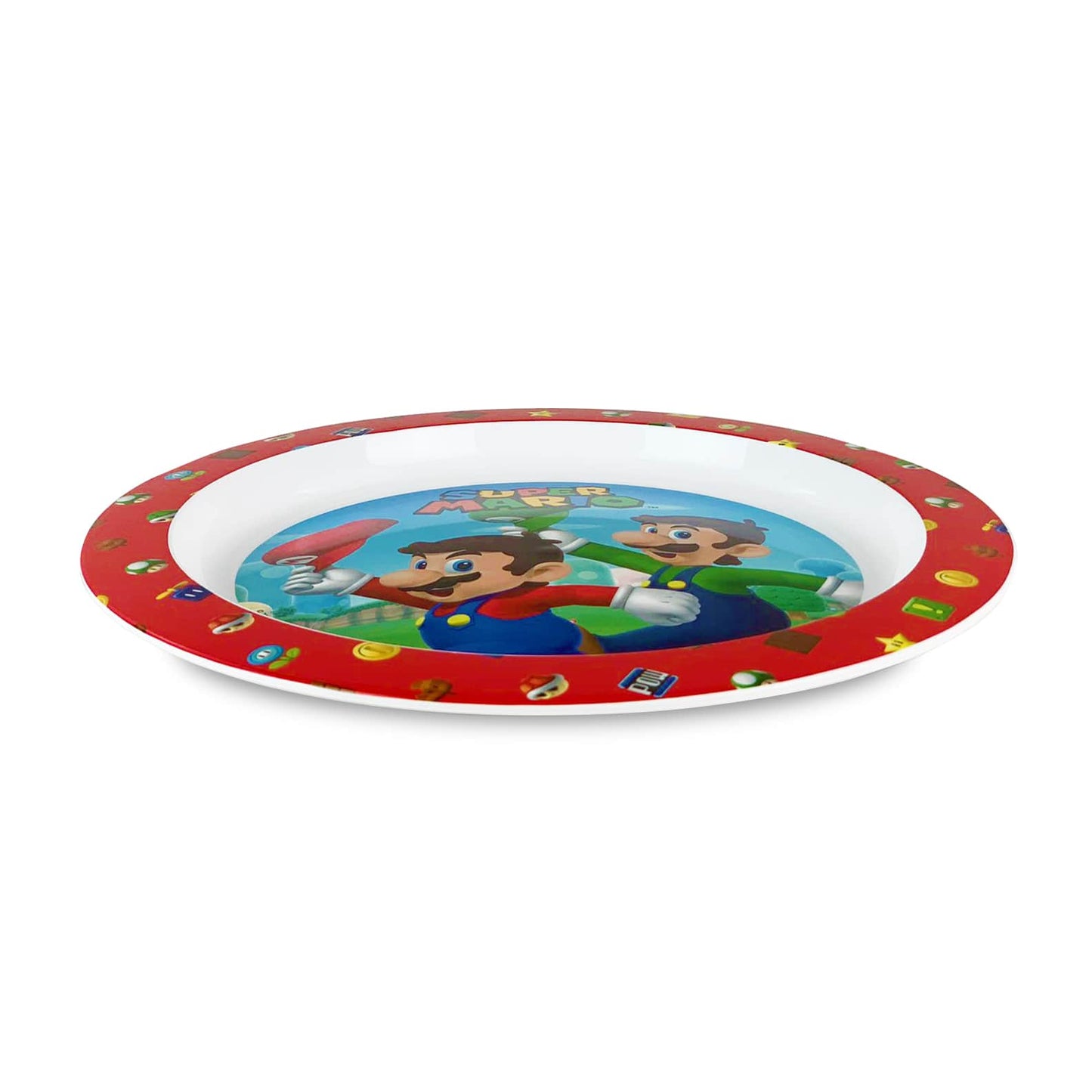 Set colazione 3 pezzi Super Mario piatto bicchiere e ciotola scuola asilo 4437