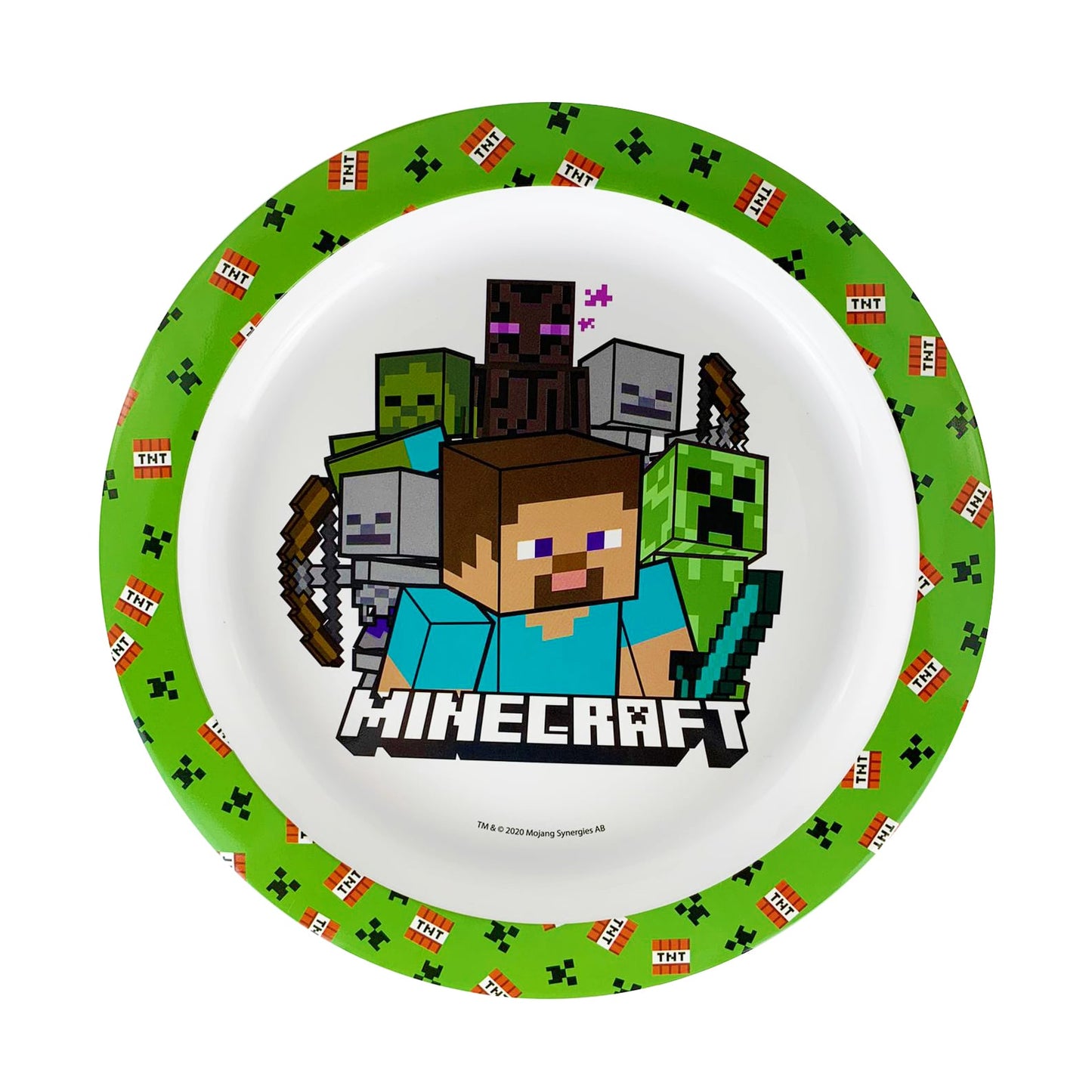 Set colazione 3 pezzi Minecraft piatto bicchiere e ciotola scuola asilo 4439