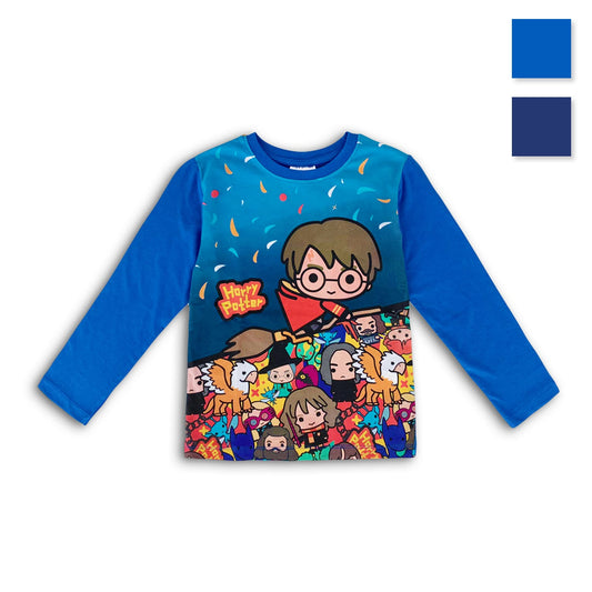 Maglietta maniche lunghe bambino ufficiale Harry Potter Hogwarts originale 4441
