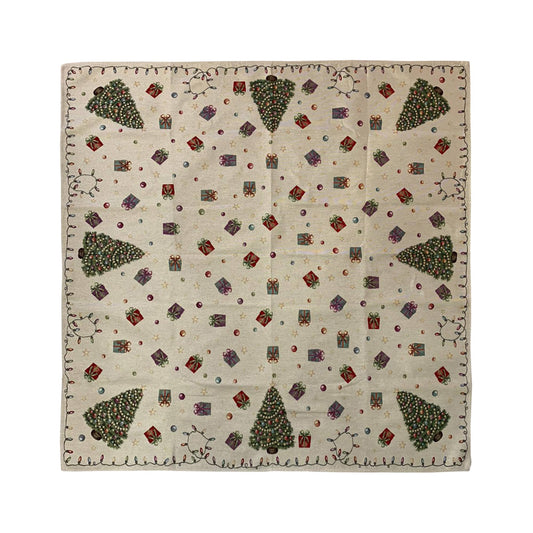 Centrotavola natalizio 100x100cm decorazioni Natale Maestri Cotonieri 4444