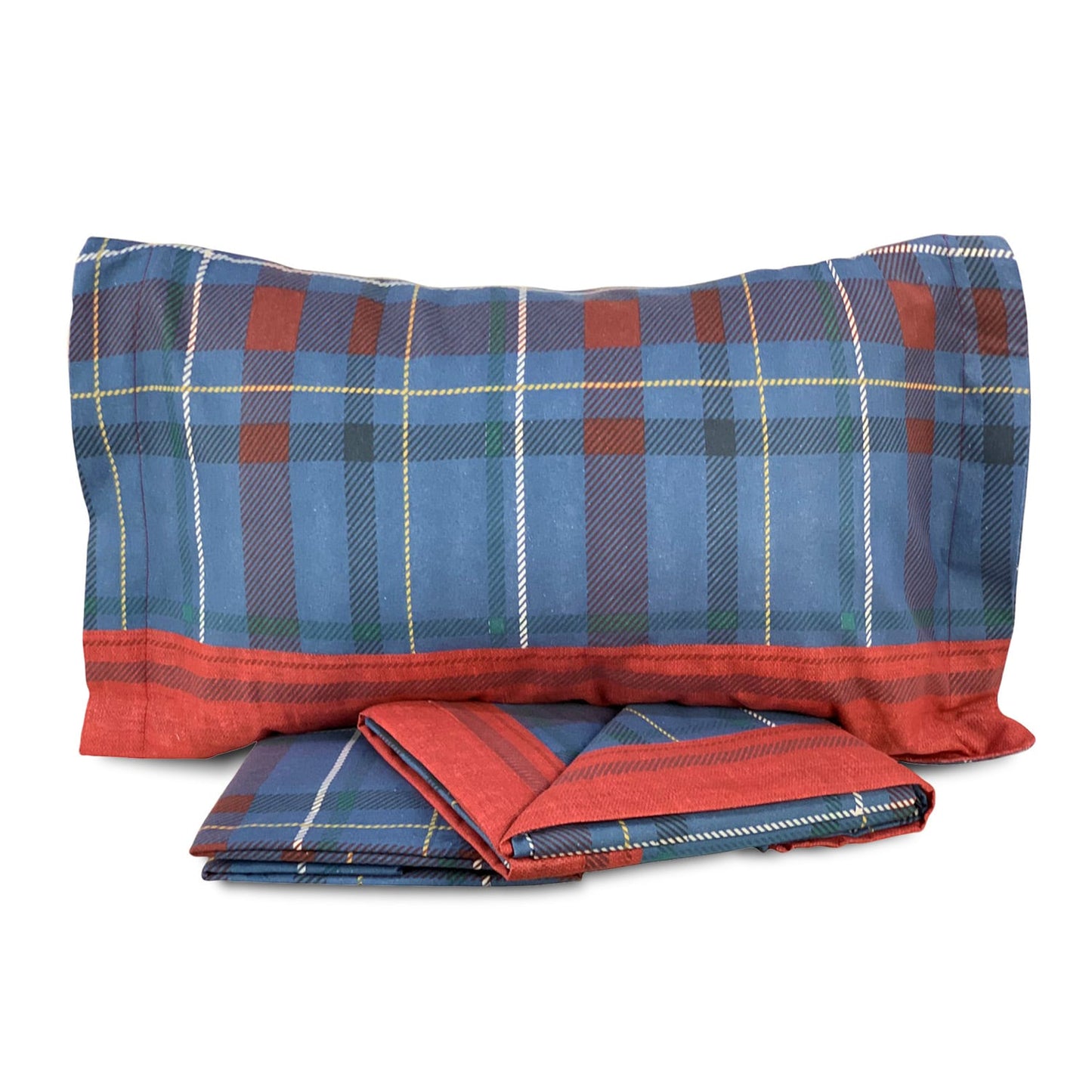 Completo lenzuola flanella una piazza e mezza Biancaluna stampato Tramonti 4511