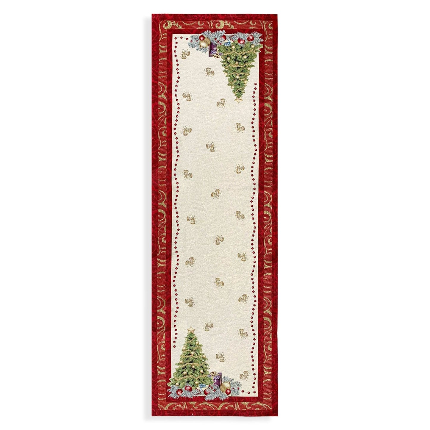 Runner natalizio 47x140cm decorazioni Centrotavola Natale Maestri Cotonieri 4524