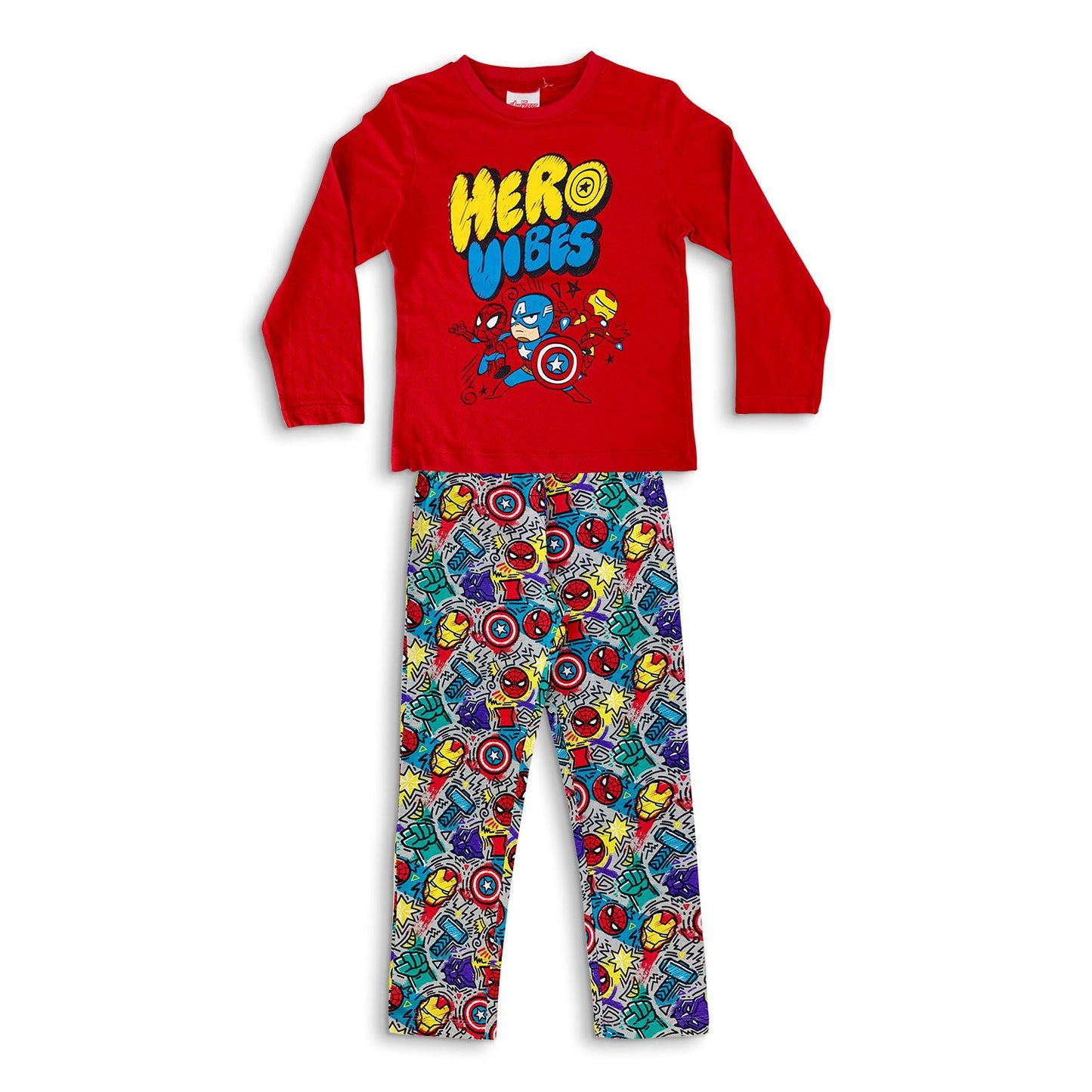 Pigiama Marvel Avengers lungo ufficiale maniche lunghe in cotone bambino 4590