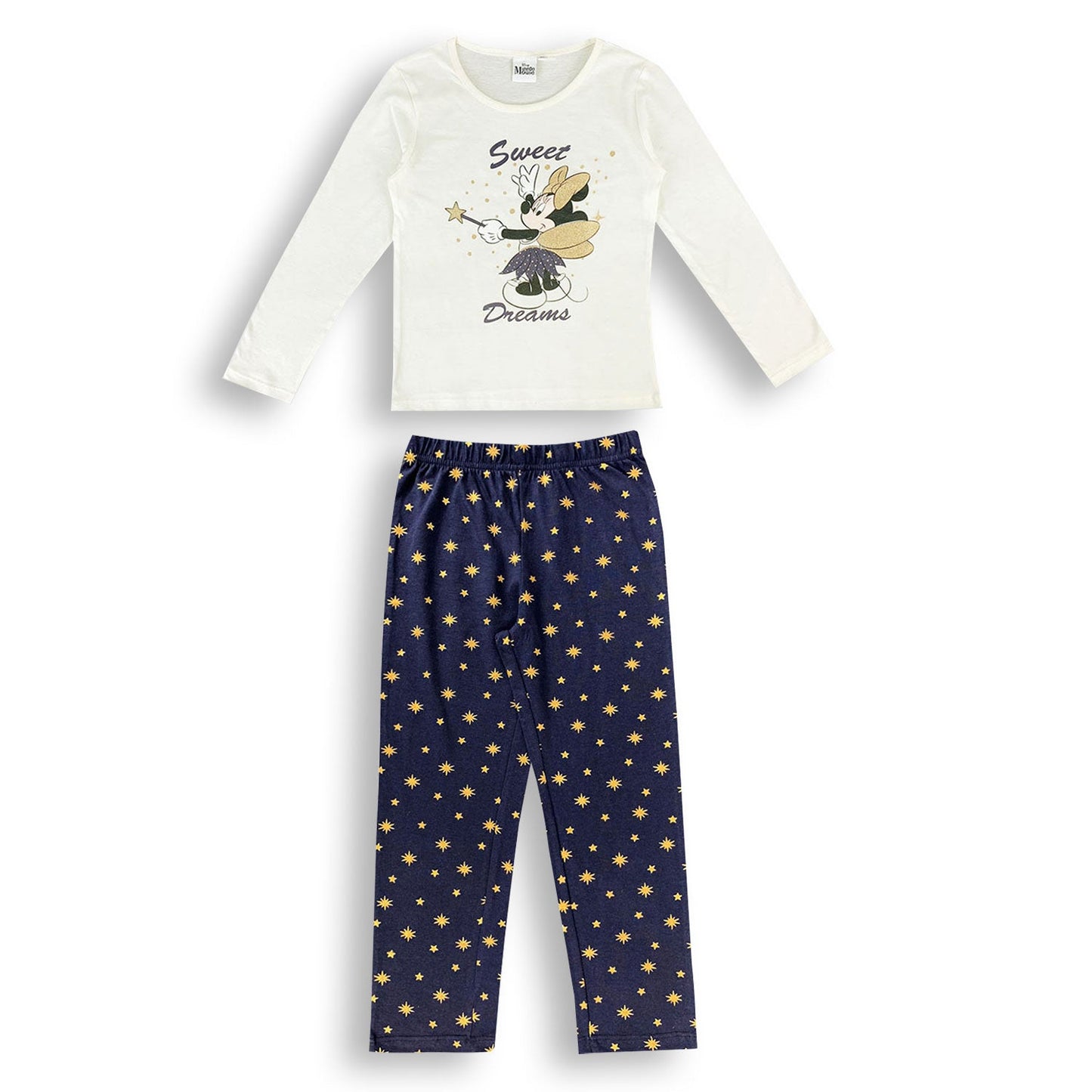 Pigiama Disney Minnie Mouse lungo bimba ufficiale in cotone bambina 4604