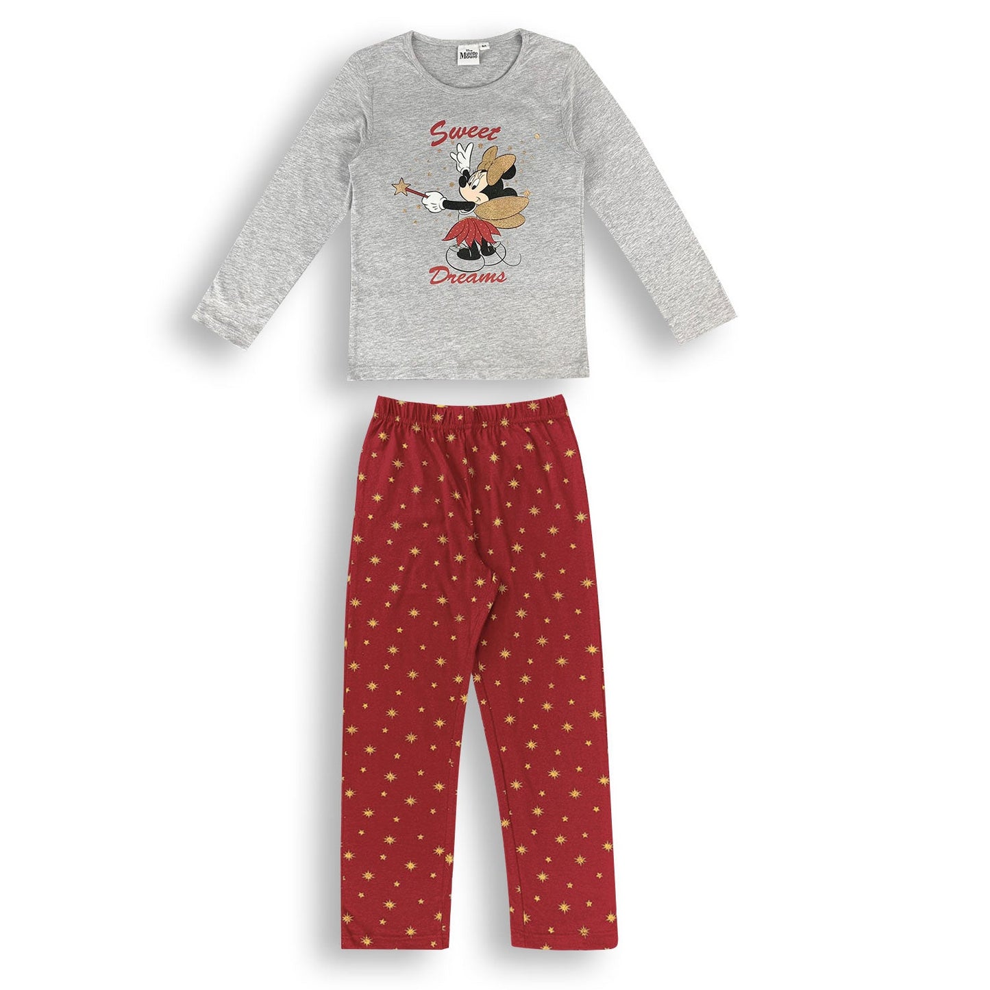 Pigiama Disney Minnie Mouse lungo bimba ufficiale in cotone bambina 4604