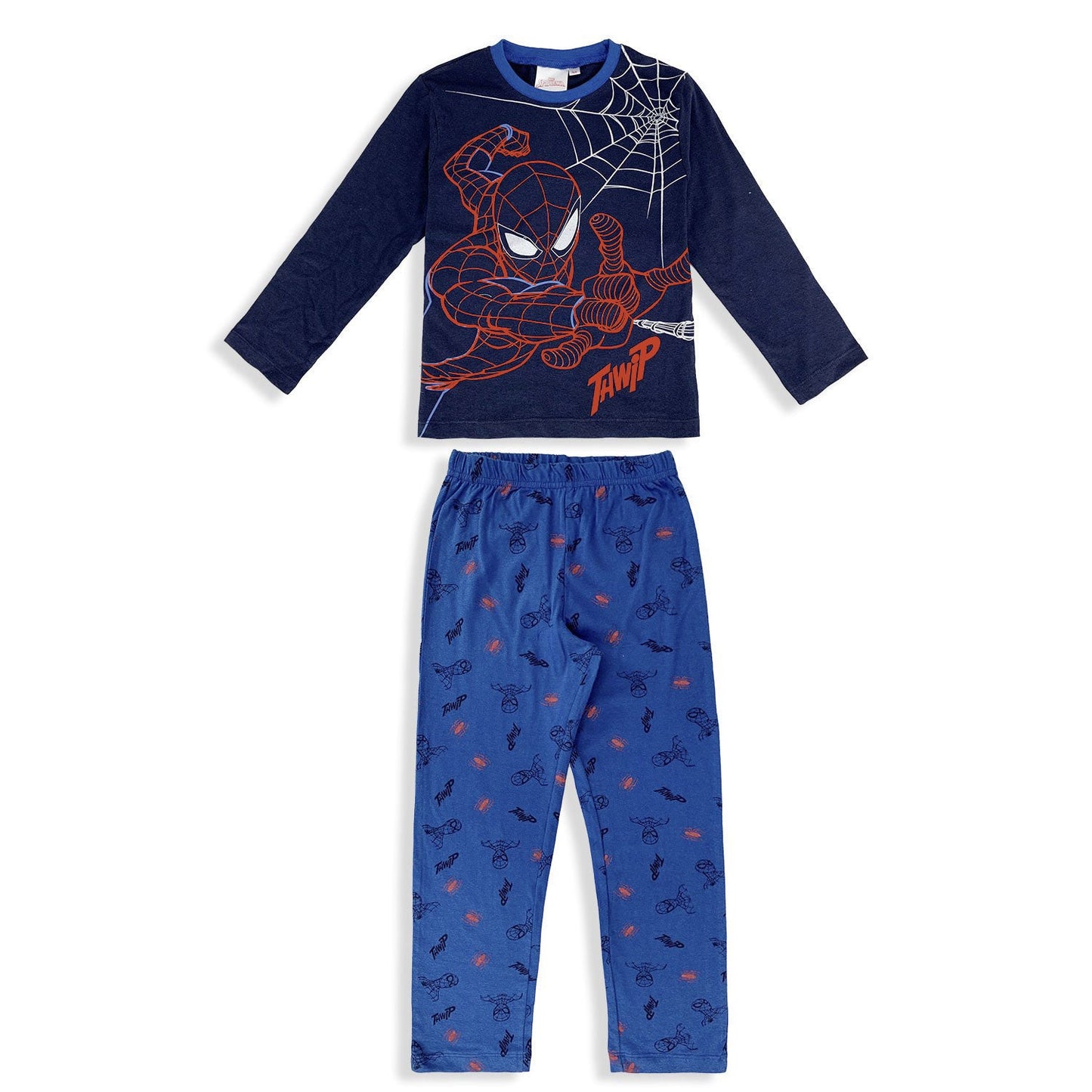 Pigiama Marvel Spiderman lungo ufficiale maniche lunghe in cotone bambino 4708
