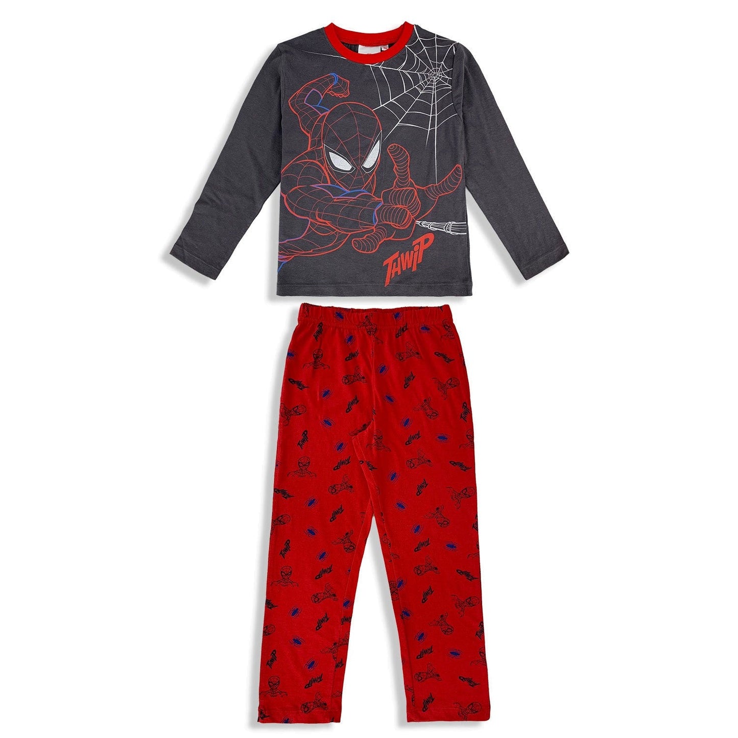 Pigiama Marvel Spiderman lungo ufficiale maniche lunghe in cotone bambino 4708