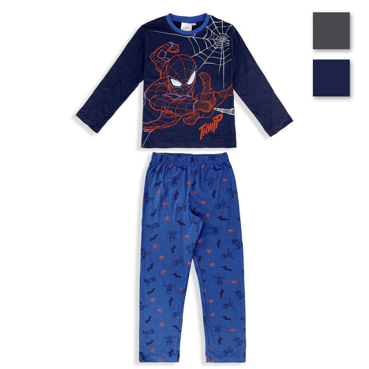 Pigiama Marvel Spiderman lungo ufficiale maniche lunghe in cotone bambino 4708
