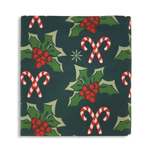 Copritavolo Natalizio Maestri Cotonieri Vischio tovaglia Decori 12 posti 4789