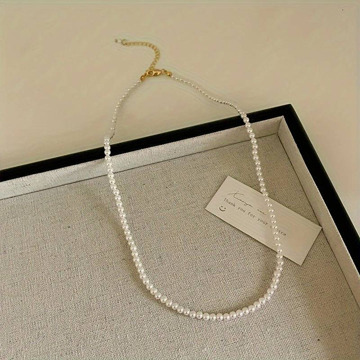 Collana di Perle Elegante Perla Sottile Regolabile