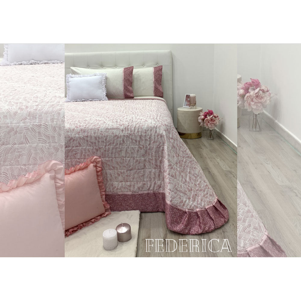 Trapuntino primaverile letto matrimoniale stampato Renato Balestra Federica 4872