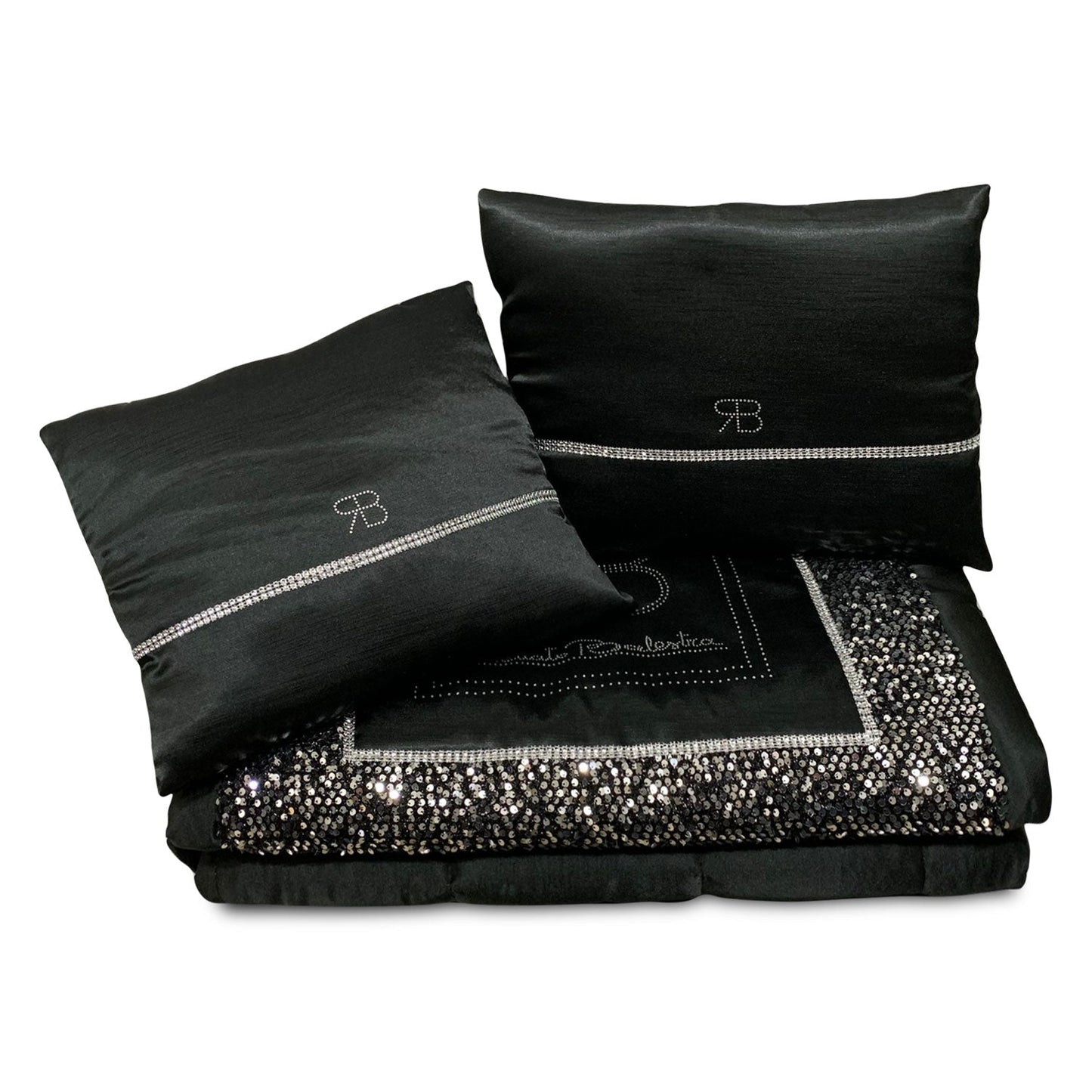 Trapuntino primaverile letto matrimoniale in raso Renato Balestra Smeralda 4876