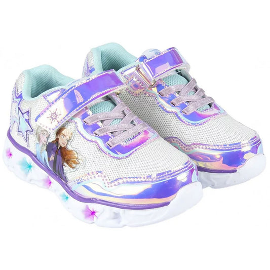 Scarpe sportive Disney Frozen Elsa a strappo per bambina con luci led 4960