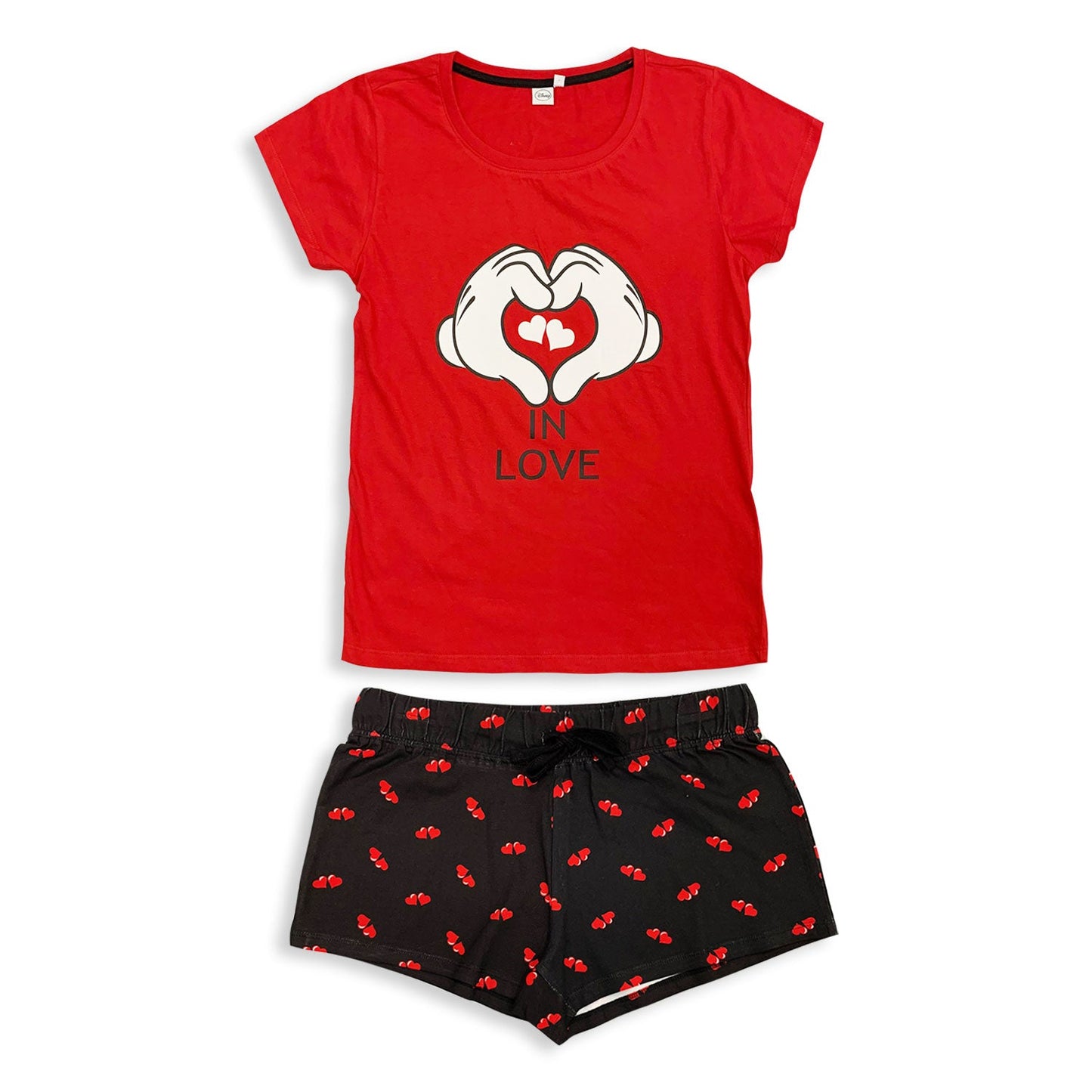 Pigiama corto donna Disney Mickey Mouse t-shirt e pantaloncino in cotone 4970