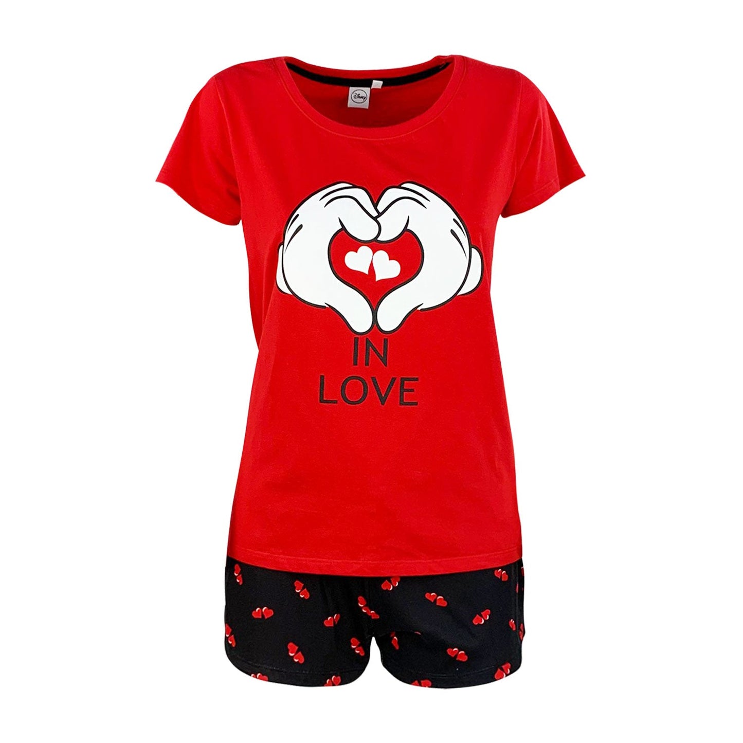 Pigiama corto donna Disney Mickey Mouse t-shirt e pantaloncino in cotone 4970