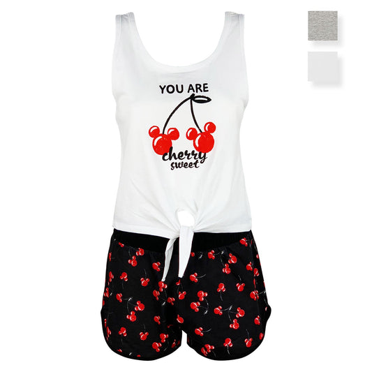 Pigiama corto donna Disney Mickey Mouse canotta e pantaloncino in cotone 4971