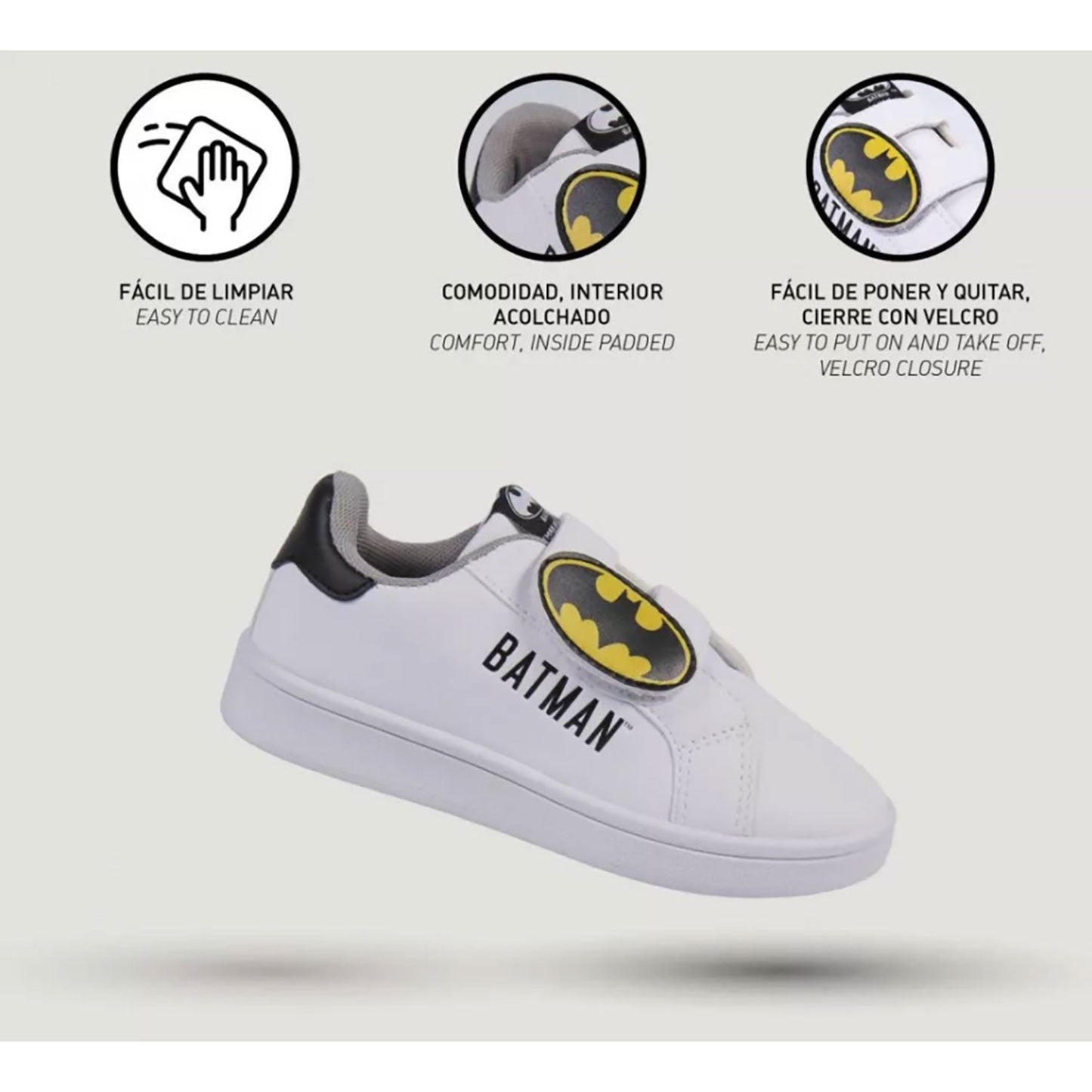 Scarpe Batman DC Comics sneakers sportive a strappo bambino 4988