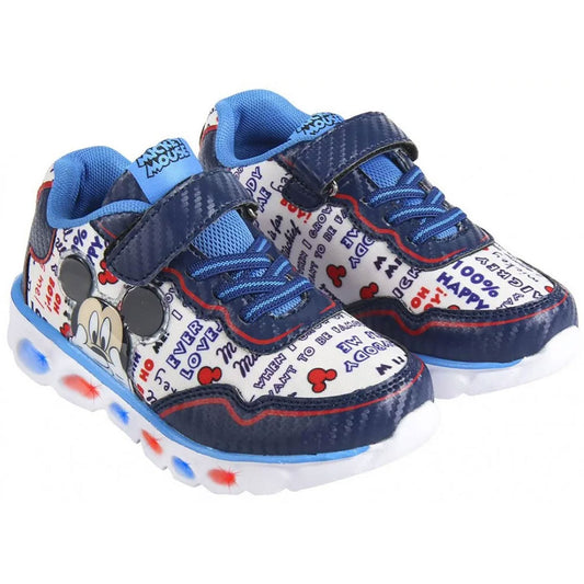 Scarpe Disney Mickey Mouse sneakers sportive a strappo bambino con luci led 4991