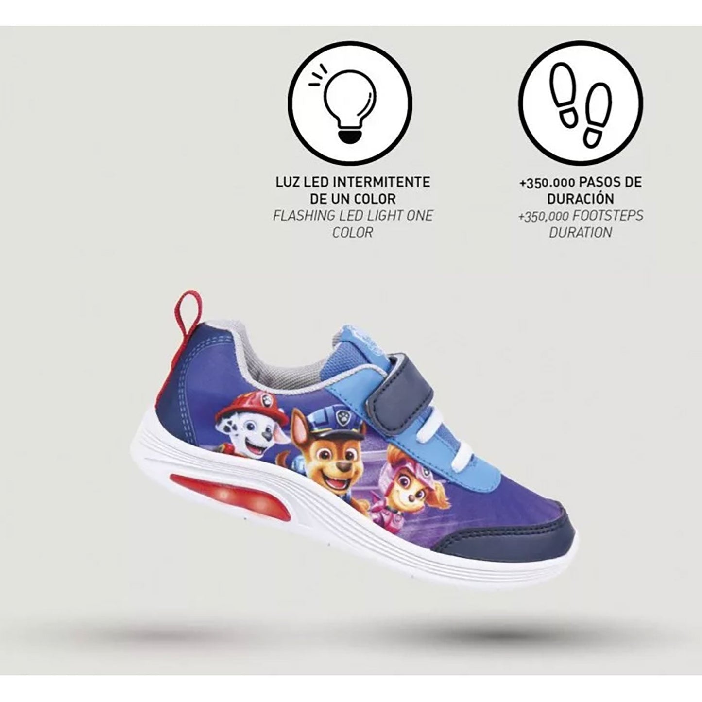 Scarpe Paw Patrol sneakers sportive a strappo bambino con luci led 4995