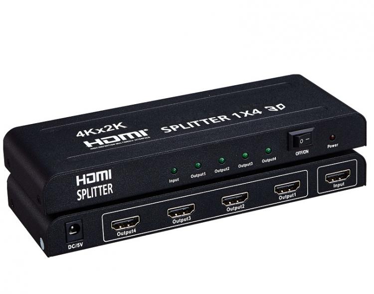 HDMI Splitter 1.4 1080P 3D 4K Full HD 4 Outputs High Resolution - DVD TV PS4 PC