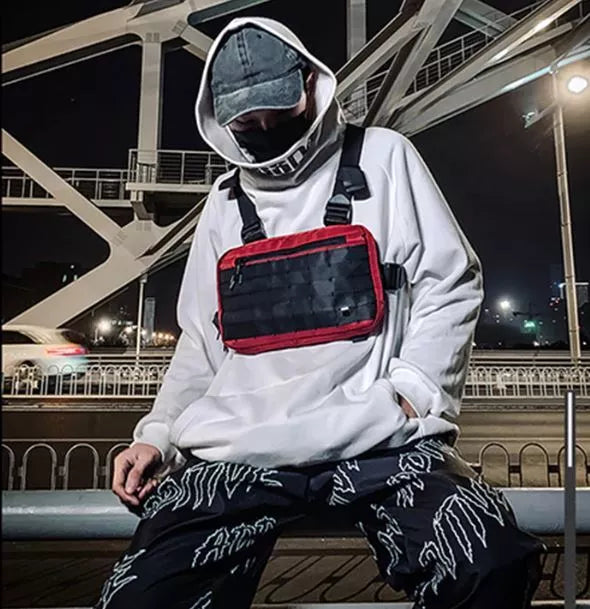 Marsupio Da Petto Uomo Multitasche Tracolla Regolabile Borsa Zaino Borsello