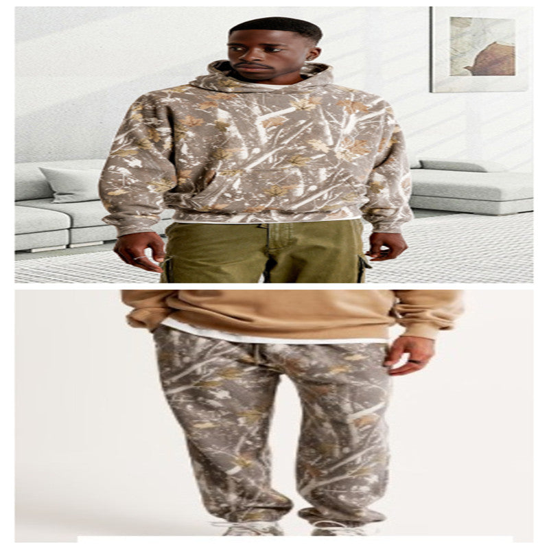 Autumn And Winter European And American 3D Digital Printed Fleece Couple Trousers