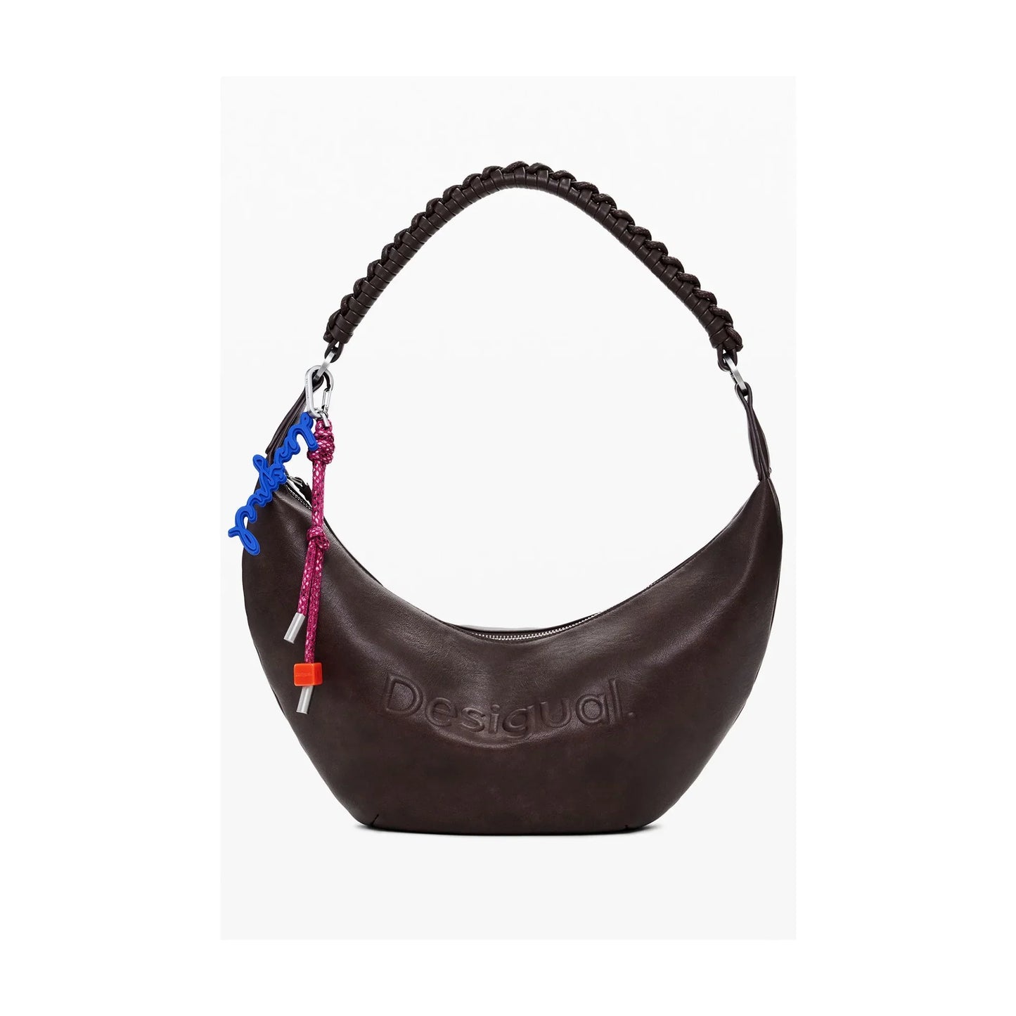DESIGUAL Borsa Donna Marrone a Spalla Half Logo Zante