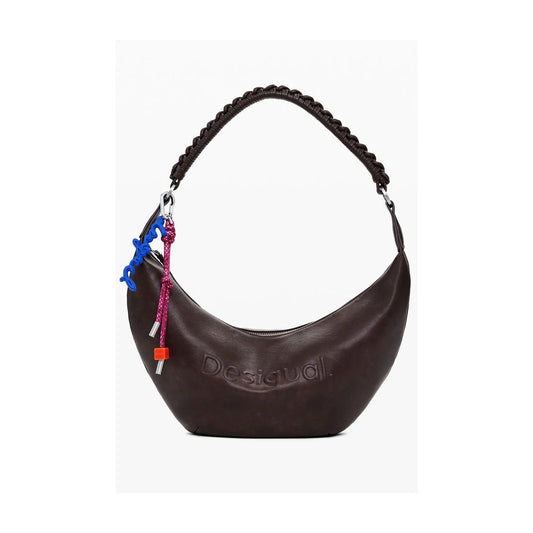 DESIGUAL Borsa Donna Marrone a Spalla Half Logo Zante
