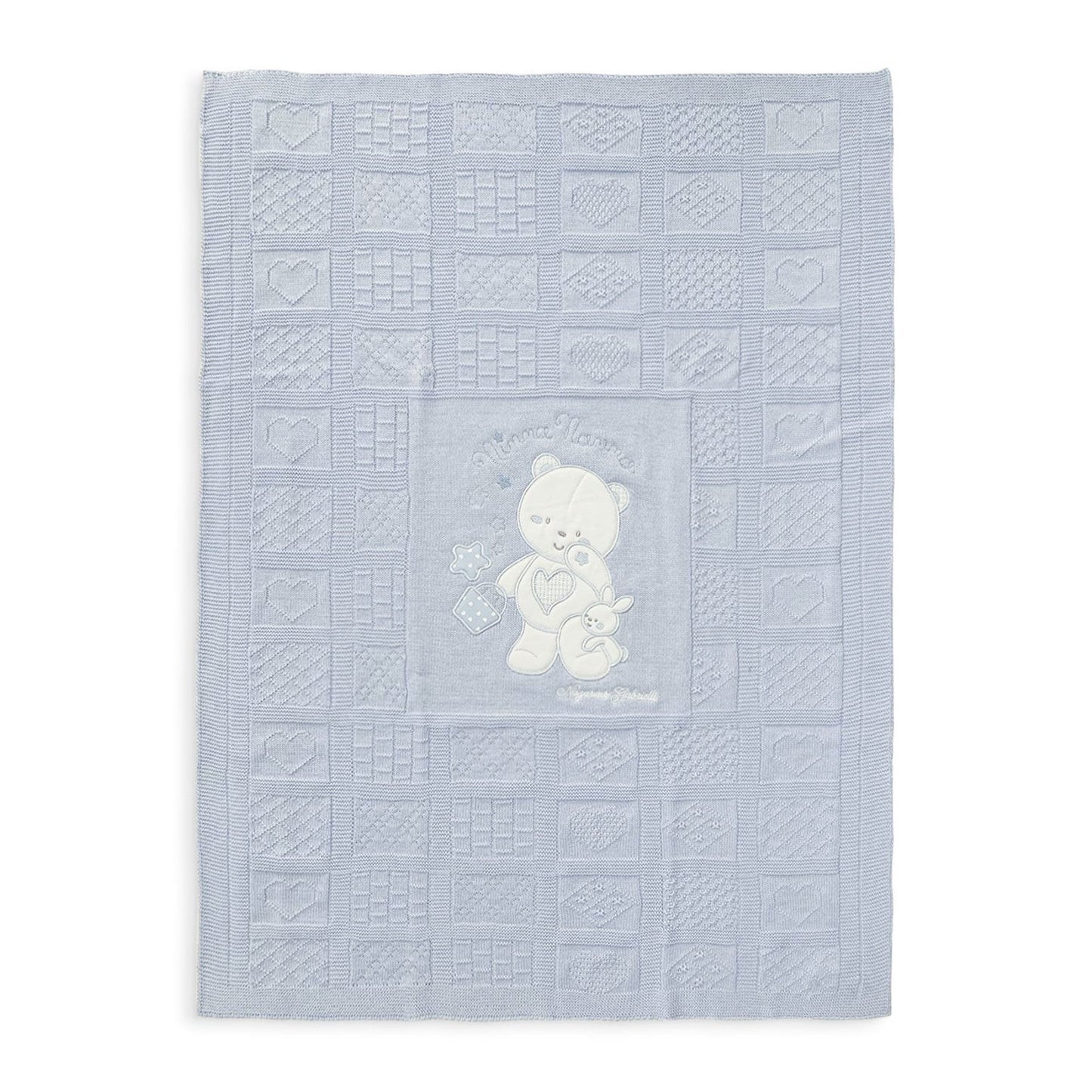 Copertina Neonato in filo Culla Carrozzina ricamata Nazareno Gabrielli 5001