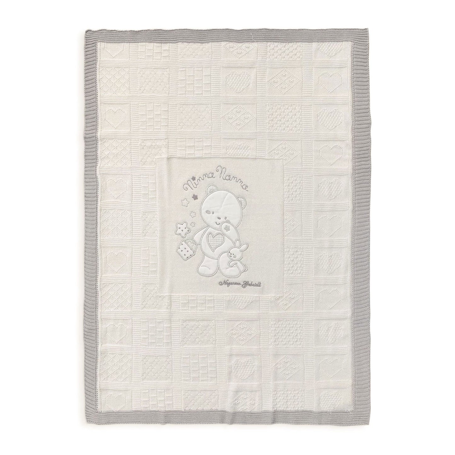 Copertina Neonato in filo Culla Carrozzina ricamata Nazareno Gabrielli 5001