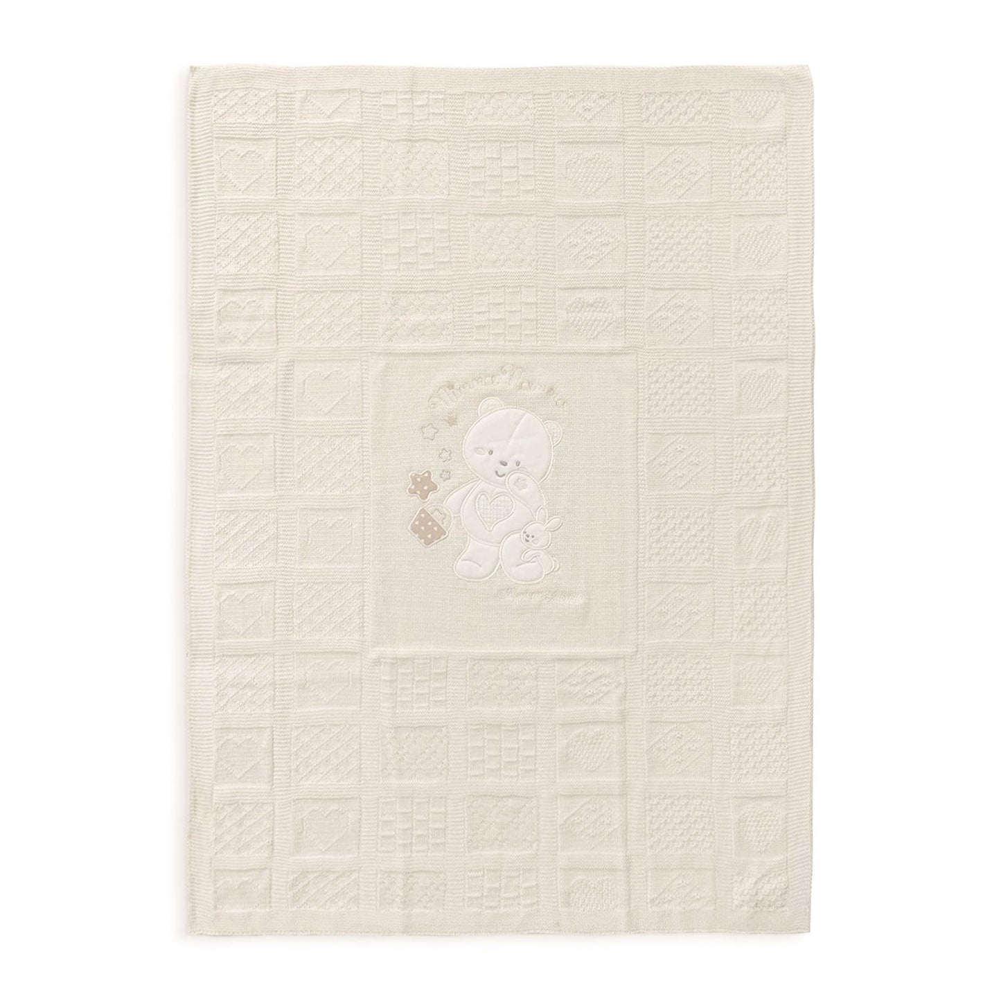 Copertina Neonato in filo Culla Carrozzina ricamata Nazareno Gabrielli 5001