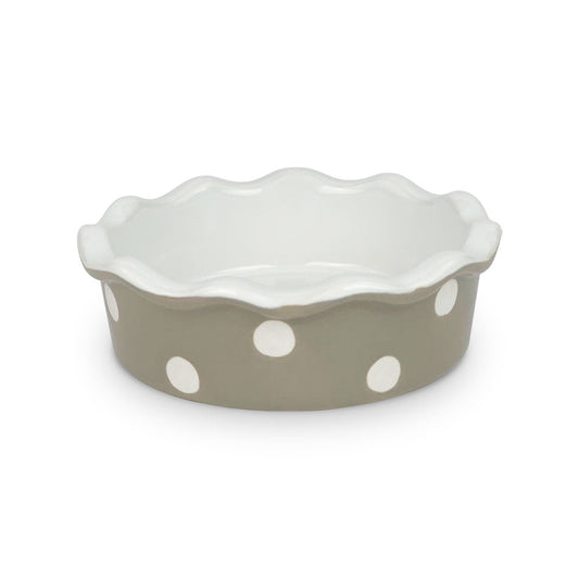 Tortiera in ceramica piccola Isabelle Rose in pois per dolci Ø 12cm h 4cm 5029