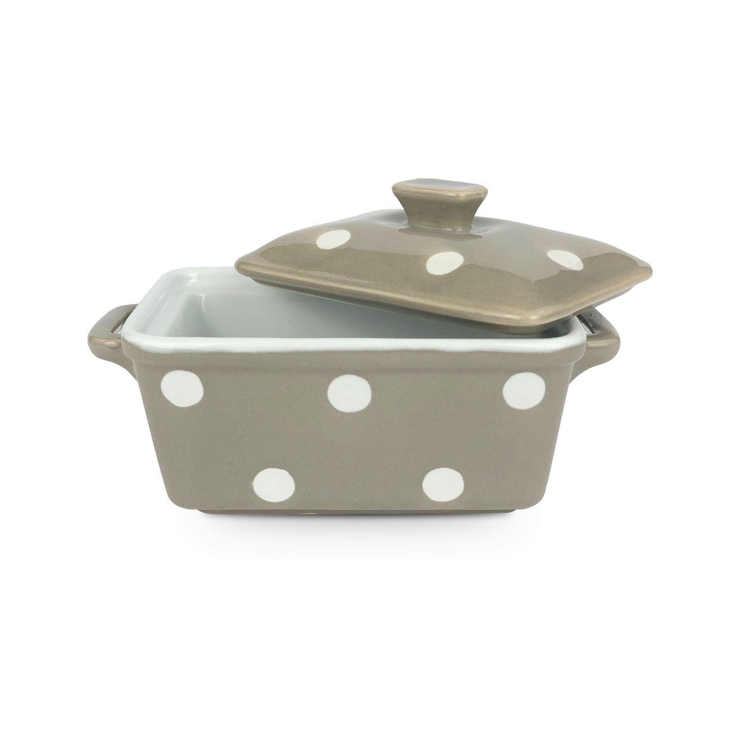 Burriera in ceramica Isabelle Rose in pois pirofila portaburro teglia forno 5031