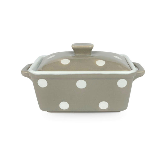 Burriera in ceramica Isabelle Rose in pois pirofila portaburro teglia forno 5031