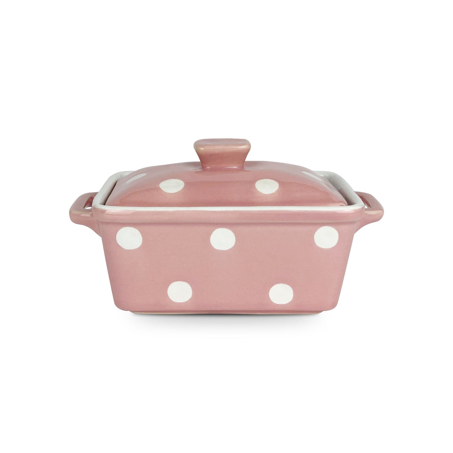 Burriera in ceramica Isabelle Rose in pois pirofila portaburro teglia forno 5032