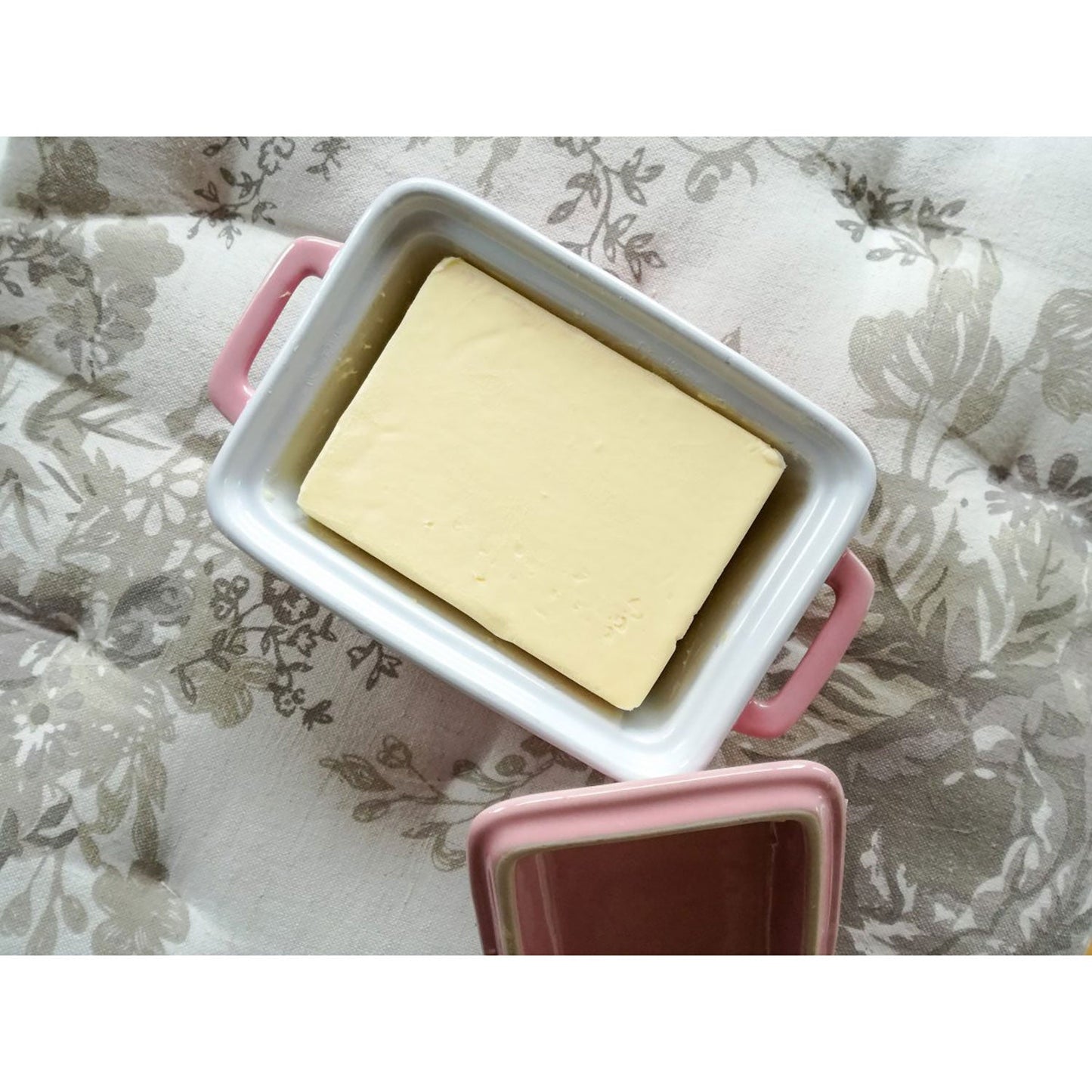 Burriera in ceramica Isabelle Rose in pois pirofila portaburro teglia forno 5032