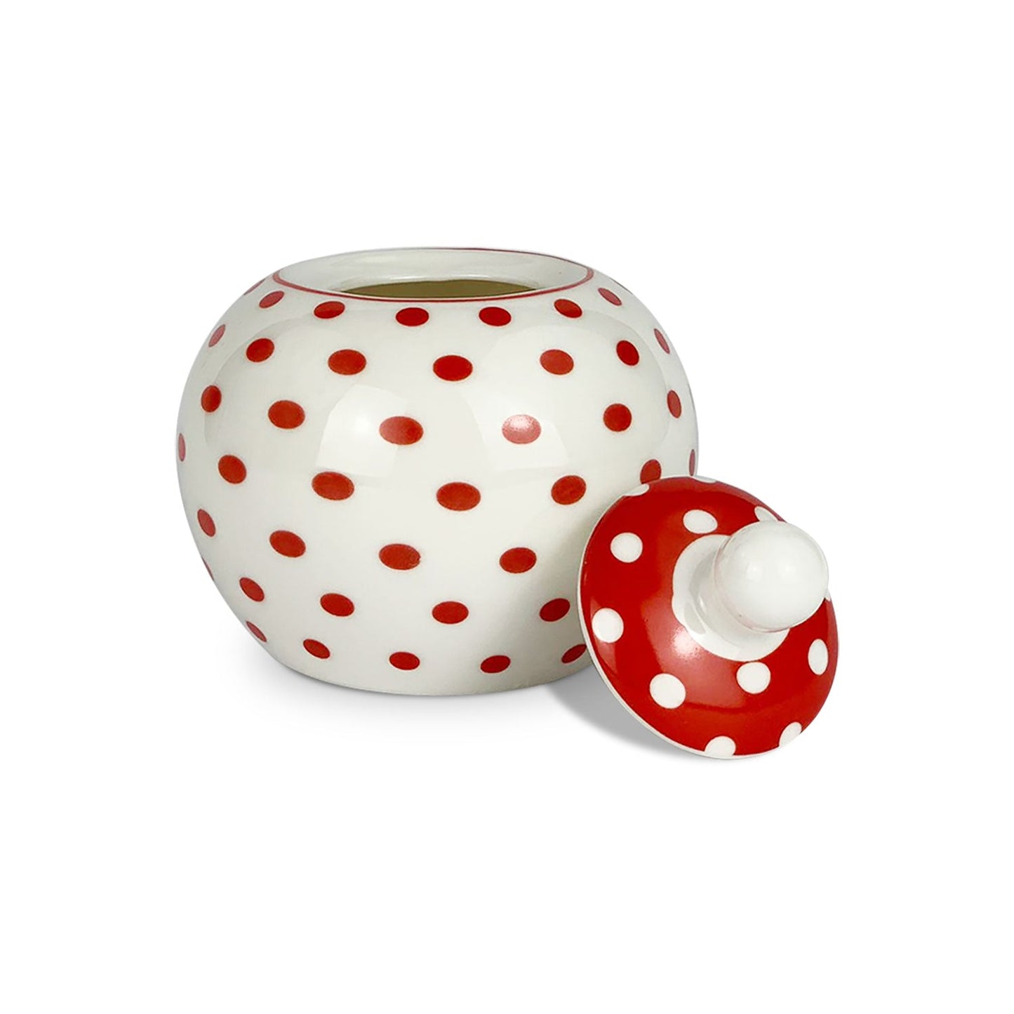 Zuccheriera in porcellana Isabelle Rose a pois Shabby chic rotonda 5064