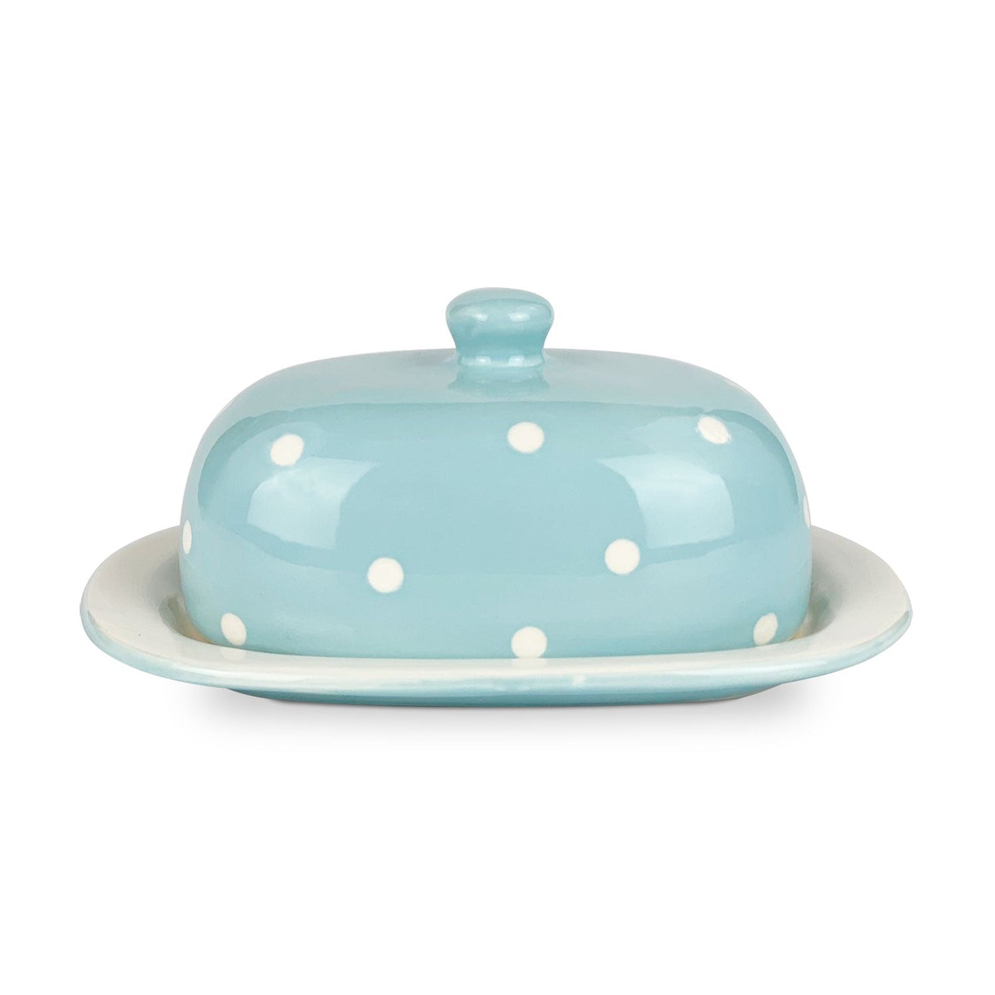 Burriera in ceramica Isabelle Rose a pois pirofila portaburro 9×20,5 cm 5094