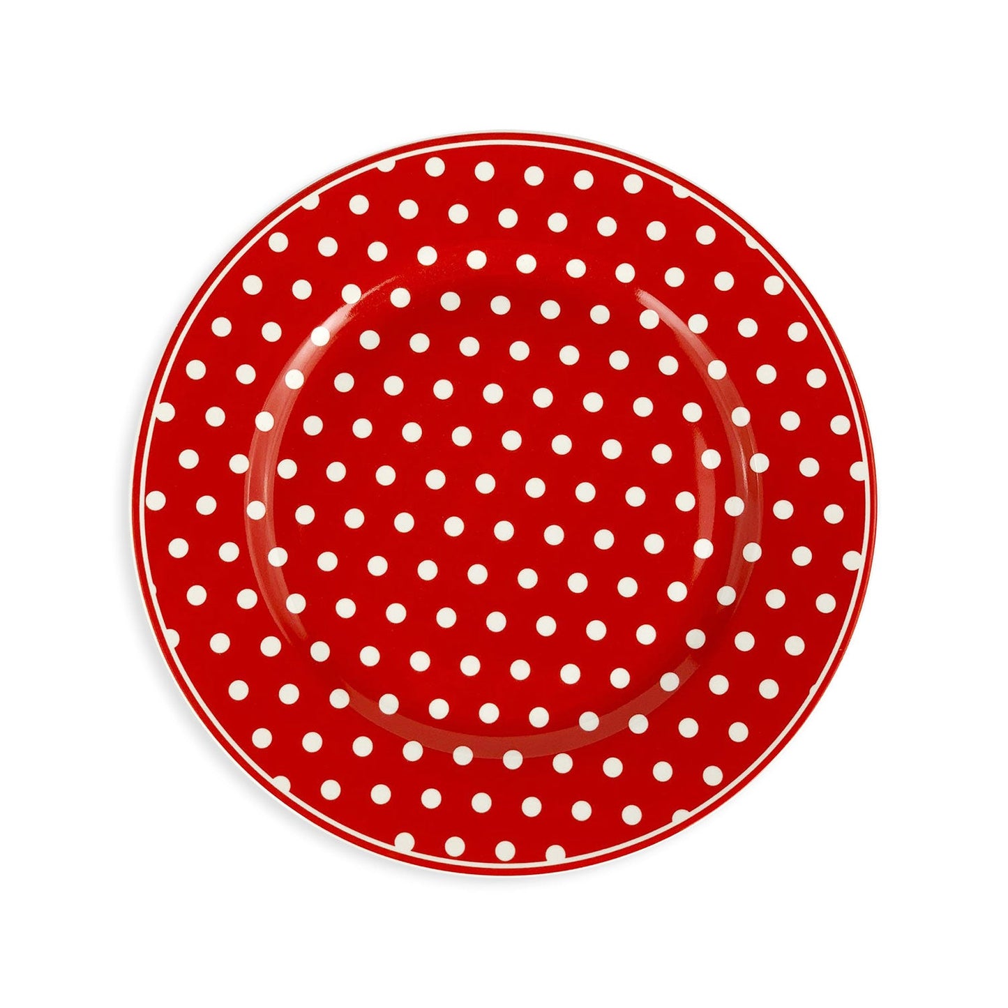 Servizio piatti da dessert Isabelle Rose a pois Shabby chic porcellana 6pz 5103